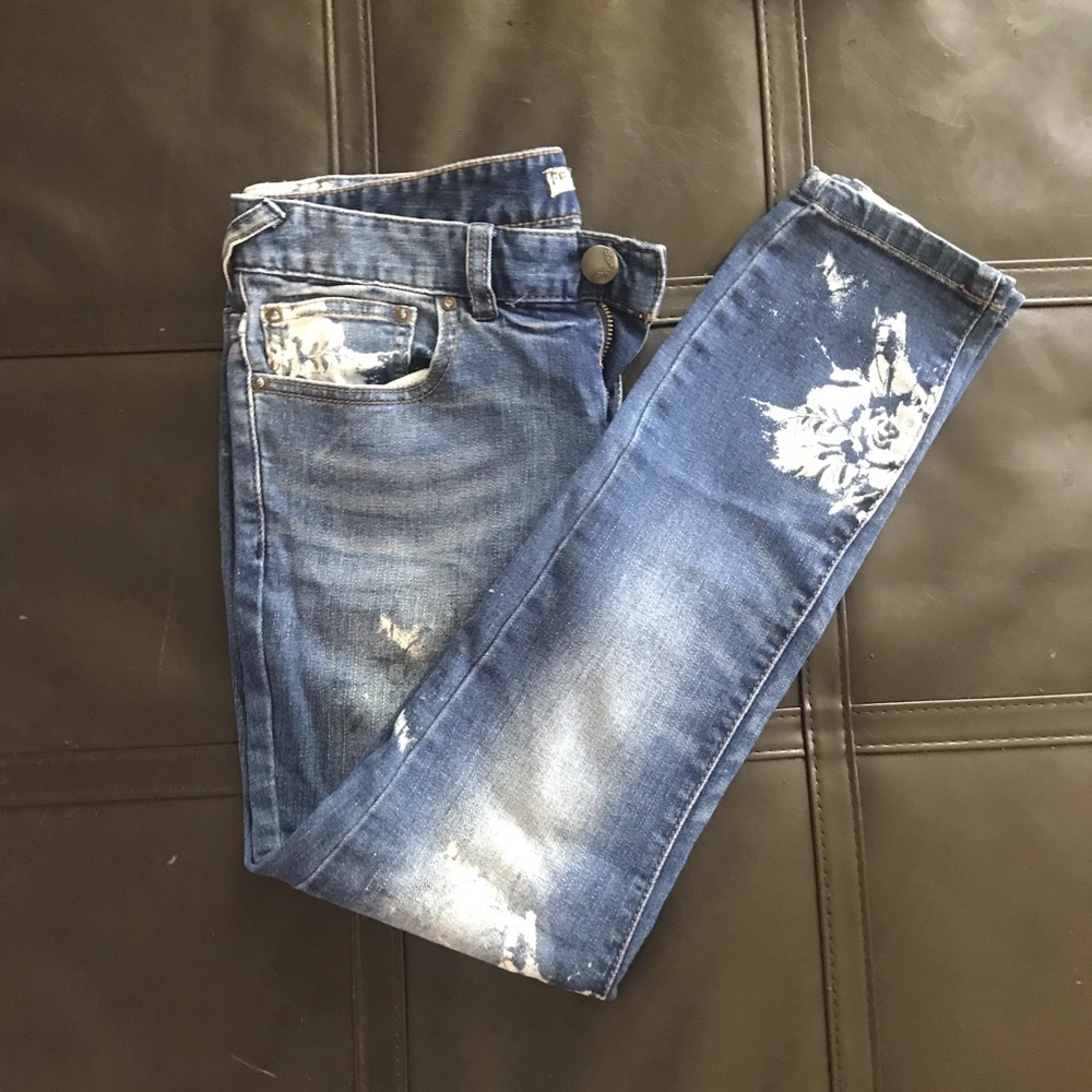 🌻Boho Floral Print Free People Jeans🌻